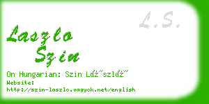 laszlo szin business card